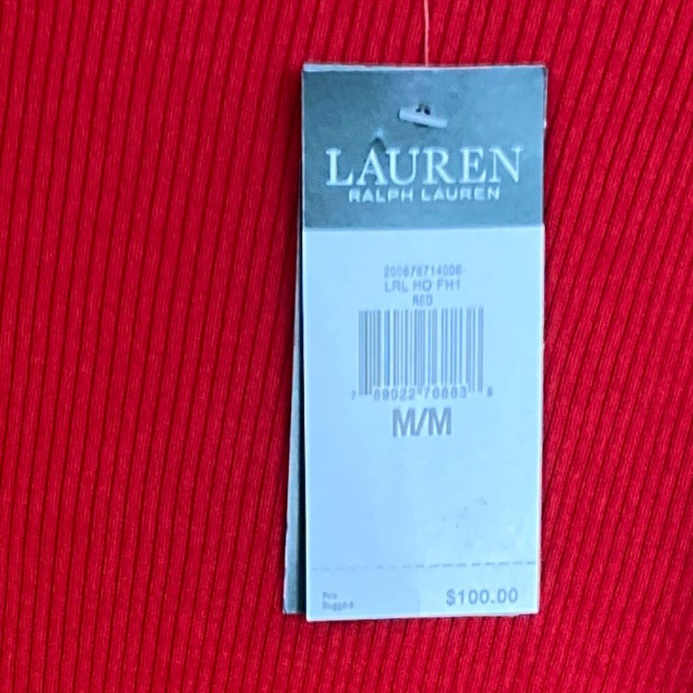 Lauren Ralph Lauren Pullover Sweater, NEW,US M, Long Sleeve, Boat Neck, Red - Picture 10 of 10